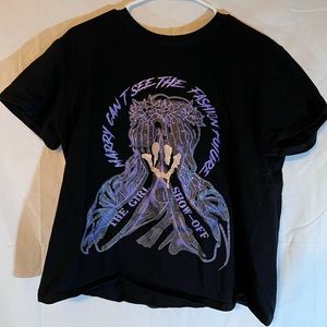 Painted woman design graphic tee